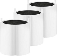 Mixzeny 511 True HEPA Filter Replacement Compatible with Blueair Blue Pure 511 Air Purifier, 2-in-1 HEPA Filter with Activated Carbon Filter, 3 Pack