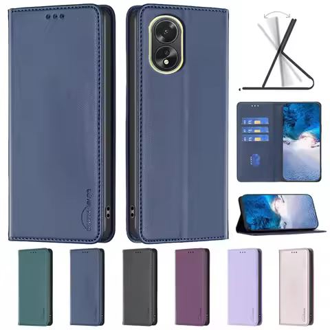 For OPPO A78 A98 5G Case Luxury Magnetic Flip Phone Case on sFor Funda Oppo A78 A 78 A38 A98 A58 OPP