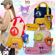 38cm Sanrio Kuromi Beg Sekolah Tadika Rendah Budak Lelaki Perempuan School Bag BackPack Primary Pres