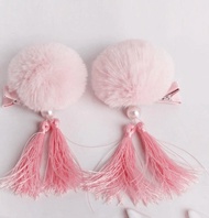 Little girl retro Hanfu folk style ancient clothing hairpin hair ball tassel hair accessories headdr