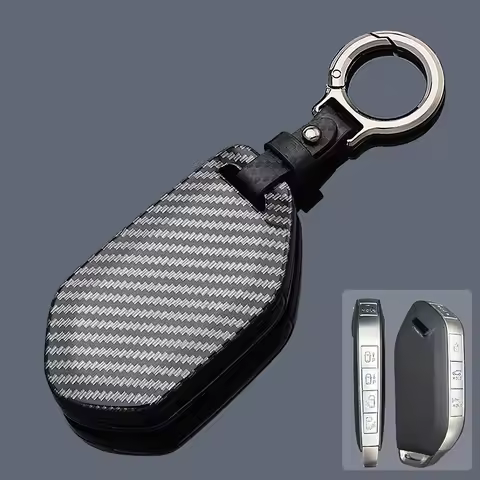 9 Buttons Carbon Style ABS Car Key Case Cover Fob for 2024 2025 Kia EV9 EV6 EV5 Smart Remote Key Pro