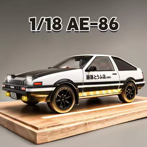 Simulation Initial D 1/18 Toyota AE86 TRUENO Alloy Car Model Diecast Miniature Voiture Gift Boyfrien