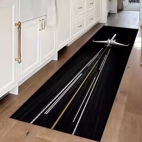 Airport Runway Runner Rug Aircraft Decor Airplane Runway Rug Modern Aviation Decor Pilot Gift Boys R