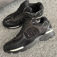 Chanel香奈兒雙C運動休閒鞋黑色 35.5碼