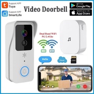 Tuya Smart Video Doorbell 5G/2.4GHz Dual WiFi Outdoor Wireless Door Bell 1080P Waterproof IP54 Smart