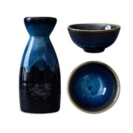 In Stock 1 Set Ceramic Saki Pot Japanese Style Traditional Sake Pot Sake Kettle with Cups