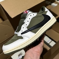 2024 [LJR 5]Travis Scott X Air Jordan 1 low OG "medium olive" AJ1 sneaker for men and women shoes