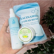 Tawas Kili-kili Bundle-1 niacinamide tawas soap(malaki)+tawas deo spray+tawas calamansi