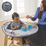 High Chair Mat - Suitable for Baby, Kids, and Toddler High Dining Chairs - Feeding Table Mat with Round Design - Waterproof, Bib Floor Cover for Children - Easy Cleaning, Foldable, and Compact, Similar to Ikea