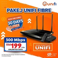 【300Mbps】UNIFI Home Fiber (1 Bulan FREE) Unlimited Data with Free modem & Router