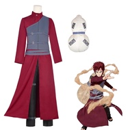 Anime Ninja Gaara Cosplay Costume - Kazekage Uniform for Women & Men with Gourd, Wig, Full Set - Per