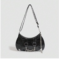 2 ลิตร ญี่ปุ่น Element PU หนังย้อนยุค แฟชั่น Y2K ดาว แฟชั่นเท่ ๆ เข็มขัด โปร่งใส กระเป๋า Ltabag ความ