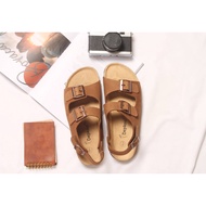 Cross-strap shoes - Light brown leather - Export form (large form)
