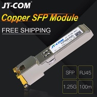 【 JT-COM 】100M RJ45ทองแดงโมดูลรับส่งสัญญาณ SFP 10GBase Tx Ethernet Gpon Olt ไฟเบอร์ออปติก FTTH เข้าก