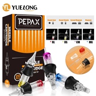 20pcs Pepax Tattoo Cartridge Needles 3/5/7/9/11rl Rs M1 Rm Silicone Cartridge Needles Safety Membran
