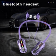 TIMEKEY Neckband Bluetooth Earphones with TF Card Slot and LCD Display Screen Racing Shape Design Lo