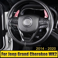 สำหรับ Jeep Grand Cherokee WK2 2014 2015 2016 2017 2018 2019 2020 ABS พวงมาลัยรถยนต์กระดุมสติกเกอร์ตกแต่งขอบปลอกคอกันสุนัขเลีย
