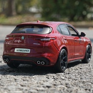 Ready Stock 1: 24 Alfa Romeo Alfa Romeo Stelvio Simulation Alloy Car Model
