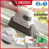 GEESO 2 IN 1 Groove Cleaning Tool Creative Window Groove Cleaning Cloth Window Cleaning Brush Window