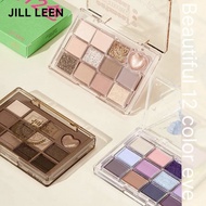 眼影盘多色粉质细腻 JILL LEEN Eyeshadow Twelve-Color Eyeshadow Palette Beautiful Matte Multi-Color Daily Gentl