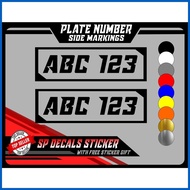 ∆ ✽ ➳ Multicab, Plate Number Side Marking Sticker Decals Durable and High Quality