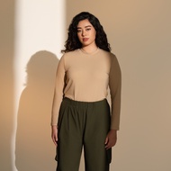 AURI Silky Long Sleeve T-Shirt | S - 3XL | AB51179-WT