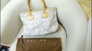 CELINE PVC 馬車圖案 白色 托特包 手提包