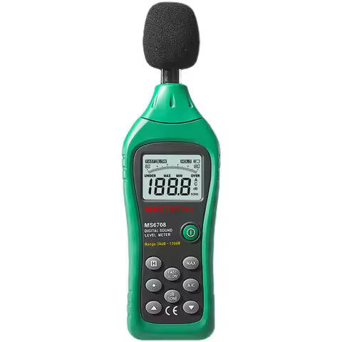 MASTECH MS6708 Handheld Industrial Digital Sound Level Meter 30~130dB Analog Bar Display Back Light