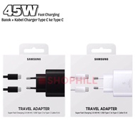 Samsung 45w Charger Cable + Samsung 45 Watt Type C Usb C Fast Charging Charger Adapter / 45W Super F