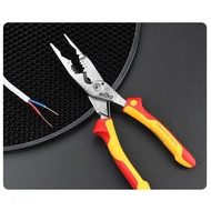 Wiha 45489 8-in-1 multi-purpose pointed pliers, 1000v insulated, rust-free chrome-plated, Genuine pr