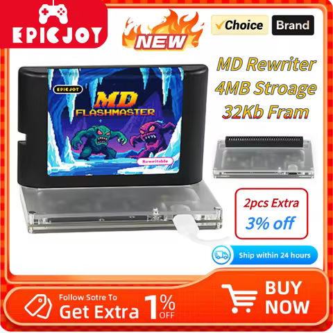 EPICJOY MD Rewriter Game Cartridge MD Flashmaster Programmer For Sega 16bit Megadrive Genesis MD Gam