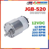 JGB-520  DC12V turbo worm gear motor large torque self-locking motor output shaft 6 mm. long shaft by Z