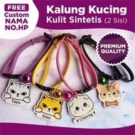 Kalung Kucing Custom - Kalung Kucing Kulit Sintetis (',')