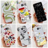 Transparent TPU Case Samsung Galaxy J4 J6 Plus 2018 Casing Fashion Painted Soft Back Cover Samsung J4Plus J6Plus Para