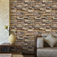 10meter KYK PVC Wallpaper 3d brick batu Brick  WallSticker wall dinding waterproof Toilet wallpaper 