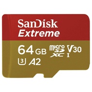 SanDisk 64GB Extreme microSD UHS-I Card with Adapter U3 A2 (SDSQXA2-064G)
