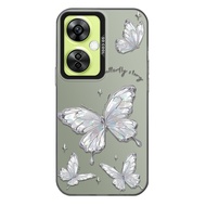 For OnePlus Nord CE 3 Lite/1+ Nord CE 3 Lite 5G,Silver butterfly pattern,Scratch resistant, and has 