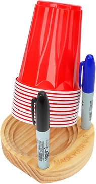 Party Cup Holder with Marker Slot | Mark Your Cup and Drink Up Cup Holder | Holiday Hosting Esse