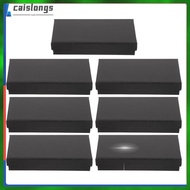 7 Pcs Presentation Boxes for Watches Display Case Travel 14.30X6.30X3.00CM Black caislongs