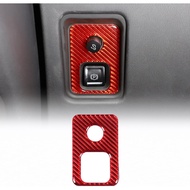 Soft 3D Real Carbon Fiber Car Electronic Hand Brake Switch Frame Trim Sticker Trim Compatible with C