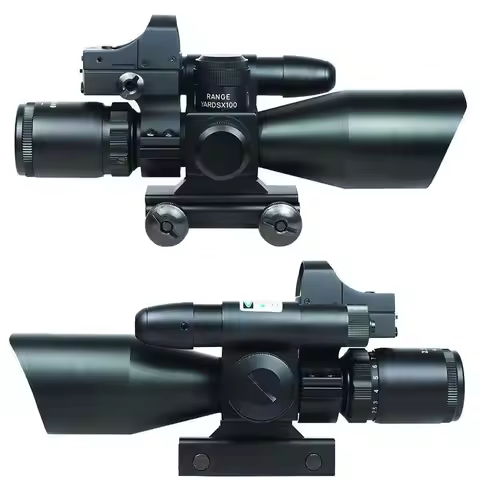 2.5-10X40 Scope with Green Laser & Green-Red Dot Sight with 3 MOA Red Dot