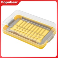 Butter Slicer Box Plastic Butter Cutter Dish with Transparent Lid for Counter Top Refrigerated Butte