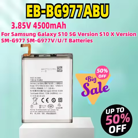 EB-BG977ABU 3.85V 4500mAh Battery For Samsung Galaxy S10 5G Version S10 X Version SM-G977 SM-G977V/U