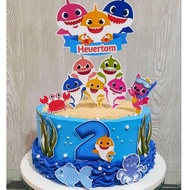 Baby Shark Character Birthday Cake Topper