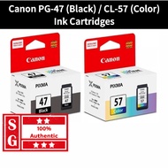 Canon Genuine Black ink cartridge PG47 + Canon Color Ink Cartridge CL57 Canon PG47 Canon CL57 PG-47 