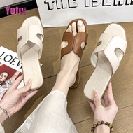 YOTO Elegant Flat Sandals For Women Casual Classic Flat Slip-on Slippers