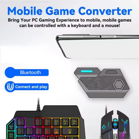 B44CGamepad Mobile PUBG Controller Gaming Keyboard Mouse Converter Bluetooth for IOS Android Game Ad