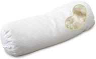 Neck Roll Organic Kapok Pillow + Natural Org Case - 5" x 14" - Organic Cotton Zippered Shell - Made in USA by Bean Products