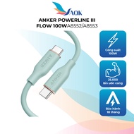 USB Type-C to USB Type-C Cable Anker PowerLine III Flow 100W 0.9m A8552/1.8m A8553 - Genuine product