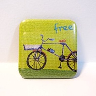 方形徽章-腳踏車